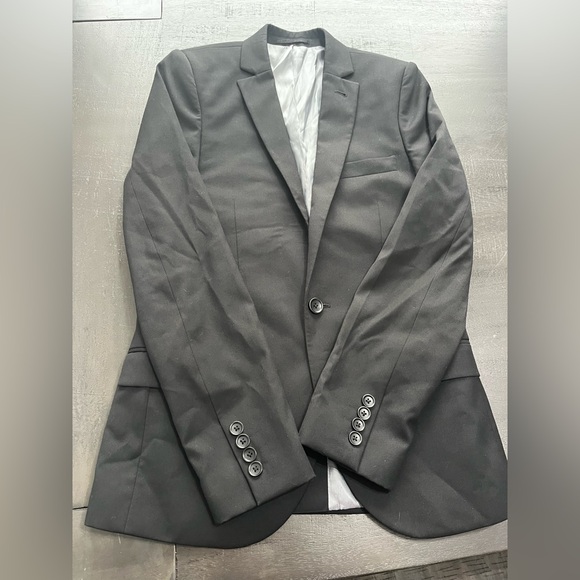 Men's Top Shop Topman Black Slim Cut Blazer Sport Coat Size 34 - Picture 13 of 13